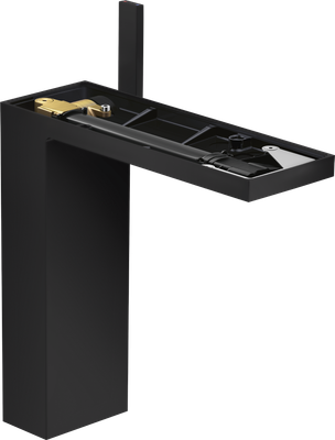 Mitigeur de lavabo AXOR MyEdition 230 sans plaque, avec bonde push-open en noir mat