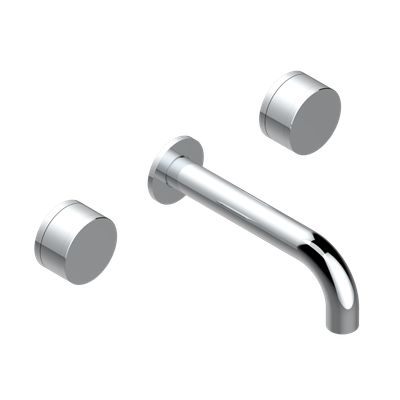 Mélangeur de lavabo THG encastré mural 3 trous, bec goliath - Collection "Yoko Color"