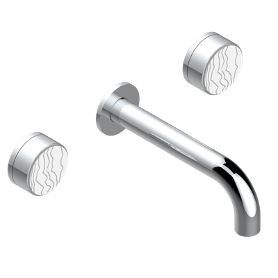 Mélangeur de lavabo THG 3 trous encasté mural - Collection "Yoko Ice"