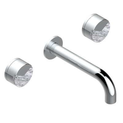 Mélangeur de lavabo THG 3 trous encasté mural - Collection "Yoko Delta Howlite"