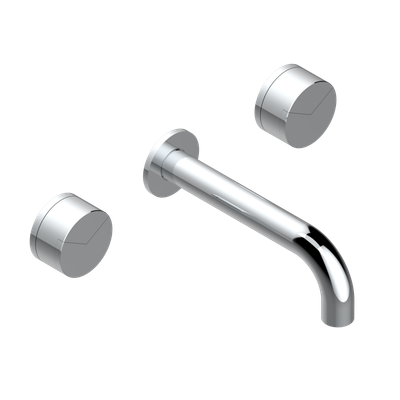 Mélangeur de lavabo THG encastré mural 3 trous, bec goliath - Collection "Yoko Delta"