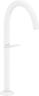 Mitigeur de lavabo AXOR One Select 270 surélevé avec bonde push-open en blanc mat