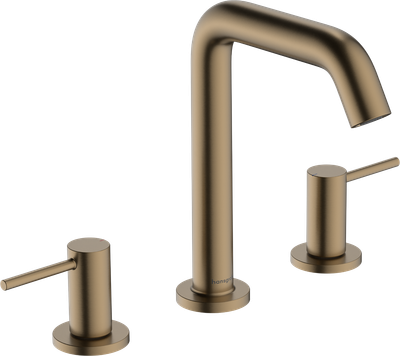 Mélangeur de lavabo 3 trous Hansgrohe Tecturis S 150 avec bonde Push-Open en bronze brossé