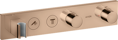 Module thermostatique encastré Axor ShowerSolutions 2 fonctions en Or rouge poli