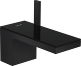 Mitigeur de lavabo AXOR MyEdition 70 avec bonde push-open en noir mat / verre noir