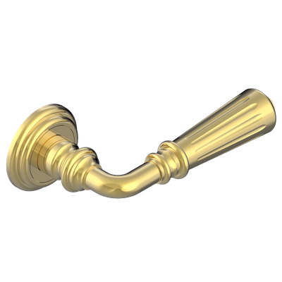 Paire de poignées de porte PVD doré contour rainuré ​THG Paris ​- Collection "London"