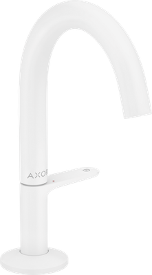 Mitigeur de lavabo AXOR One Select 140 avec bonde push-open en blanc mat