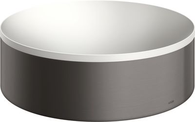 Vasque à poser AXOR Suite circulaire diamètre 30 cm, en noir chromé brossé