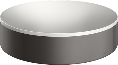 Vasque à poser AXOR Suite circulaire diamètre 40 cm, en noir chromé brossé