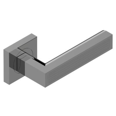 Paire de poignées de porte PVD​ graphite insert guilloché wave THG Paris - Collection "Genève"