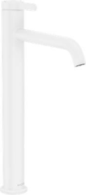 Mitigeur de lavabo AXOR One 260 avec manette et vidage en blanc mat