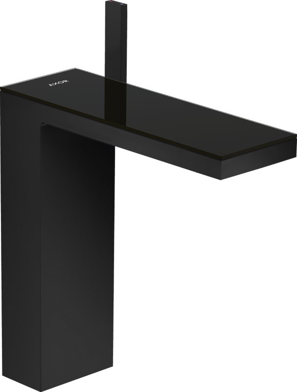 Mitigeur de lavabo AXOR MyEdition 230 avec bonde push-open en noir mat / verre noir — 47020670