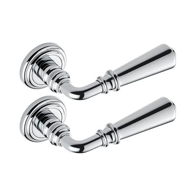 Paire de poignées de porte chromé THG Paris ​- Collection "London"