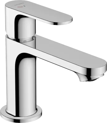 Mitigeur de lavabo Hansgrohe Rebris S 80 CoolStart avec tirette et vidage