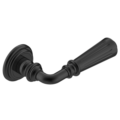 Paire de poignées de porte PVD bronze brown contour rainuré ​THG Paris ​- Collection "London"