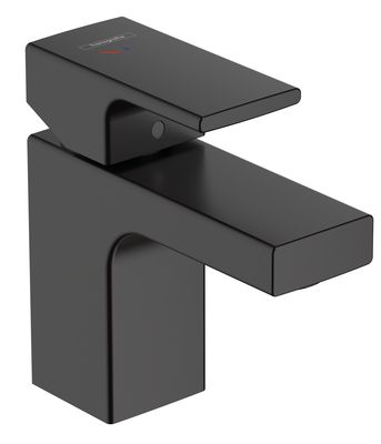 Mitigeur de lavabo Hansgrohe Vernis Shape 70 CoolStart avec tirette et vidage en noir mat