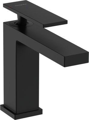 Hansgrohe Tecturis E 110 CoolStart Basin Mixer with Pull Rod and Waste in Matte Black