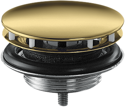 Bonde de lavabo Axor à écoulement libre en doré poli