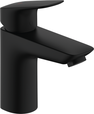 Hansgrohe Logis 100 CoolStart Basin Mixer, with pull rod and waste in matte black