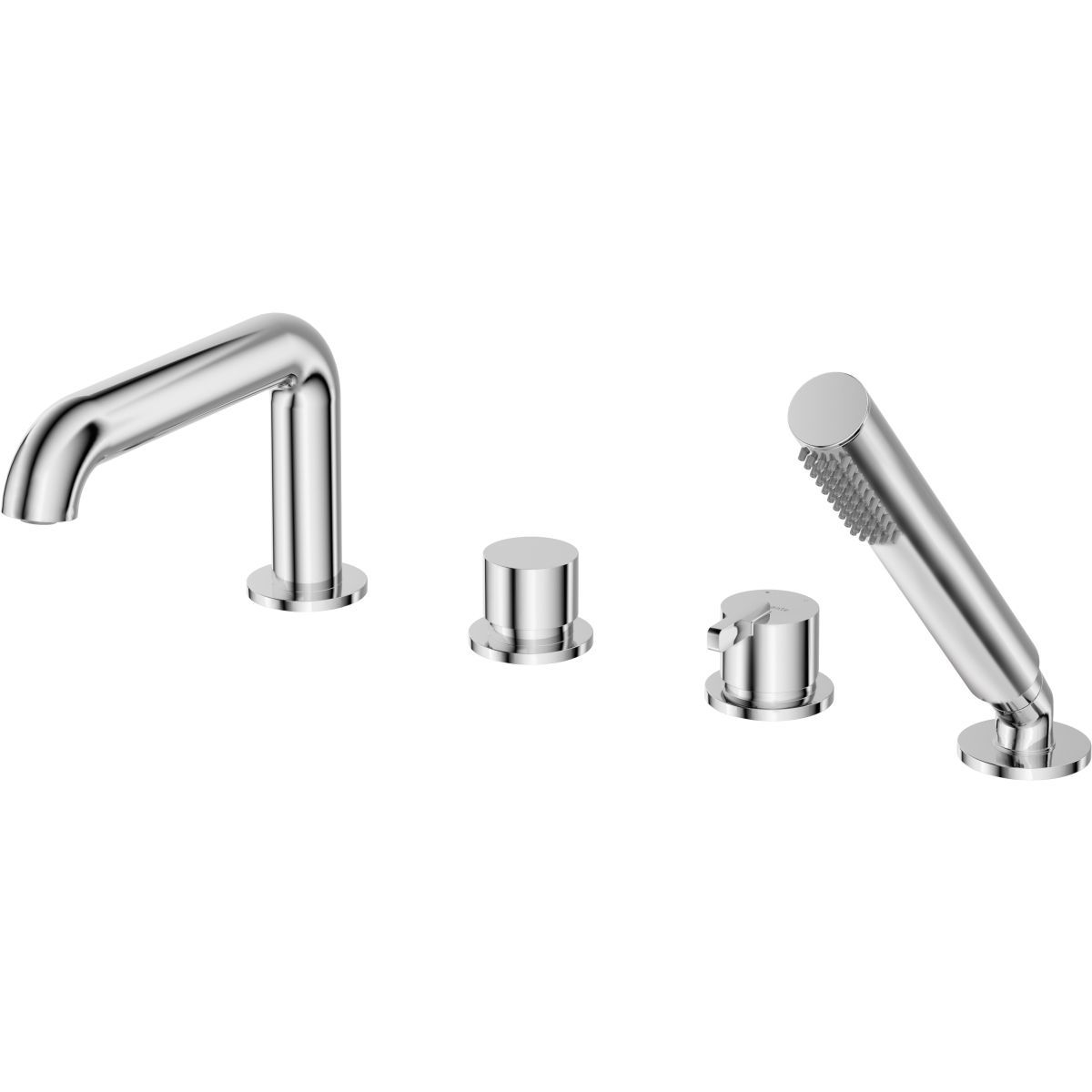 4-Hole Mixer Tap for Bathtub Edge Mounting Deante Silia in Chrome