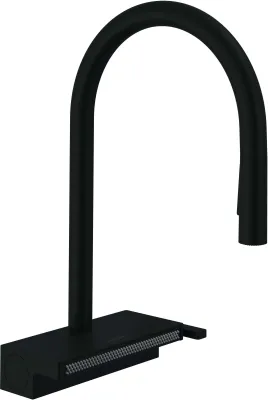 Mitigeur de cuisine Hansgrohe Aquno Select M81 170 avec douchette extractible 3 jets et sBox intégré / Finition noir mat