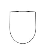 Abattant de toilette rond Geberit Smyle avec descente standard, antibactérien, Duroplast, 45 cm de large, charnières métalliques.