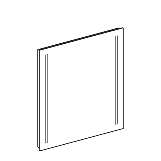 Miroir lumineux Geberit Option Basic 60 cm avec éclairage latéral — vue 3