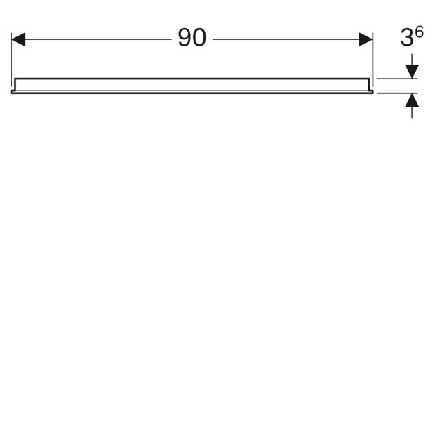 Miroir lumineux Geberit Option Basic 90 cm avec éclairage latéral - vue 7