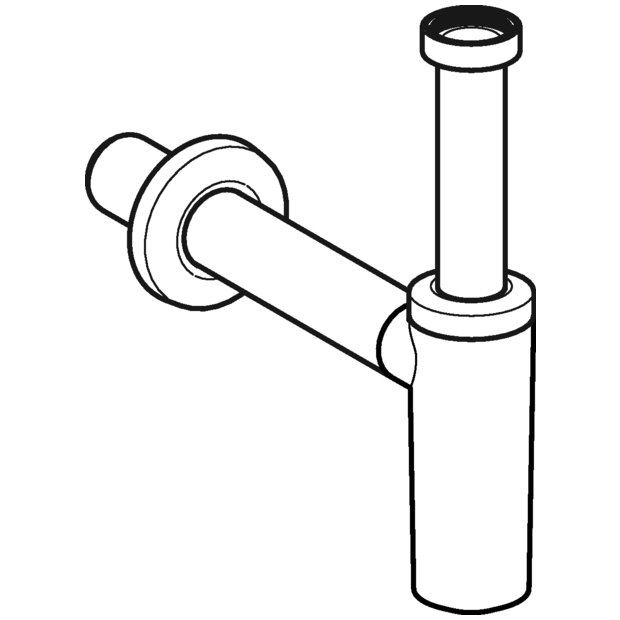 Siphon chromé autonettoyant Ø 40 mm Geberit pour lavabo — vue 3