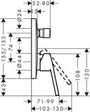 Logis Loop Set de finition pour mitigeur bain/douche encastré