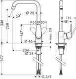 Focus M41 Mitigeur de cuisine 260, 1 jet
