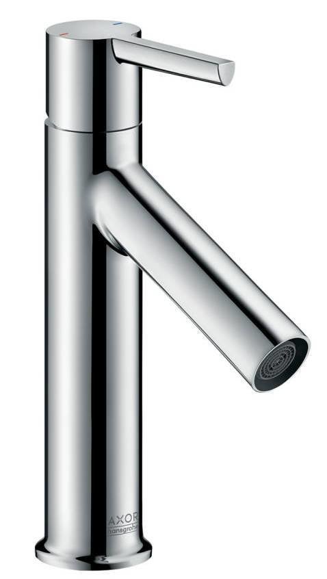 Mitigeur de lavabo AXOR Starck 100 en laiton chromé avec poignée à levier et tirette de vidage — vue 3