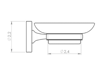Wall-mounted soap holder Felce