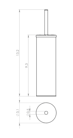 Porte-balai à poser de WC Felce en noir mat — vue 4