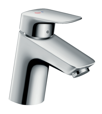 Mitigeur de lavabo Hansgrohe Logis 75 CoolStart en laiton chromé avec tirette et vidage