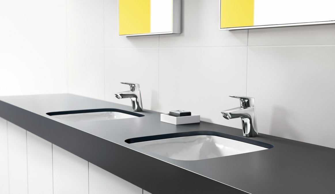 Mitigeur de lavabo Hansgrohe Logis 75 CoolStart en laiton chromé avec tirette et vidage — vue 2
