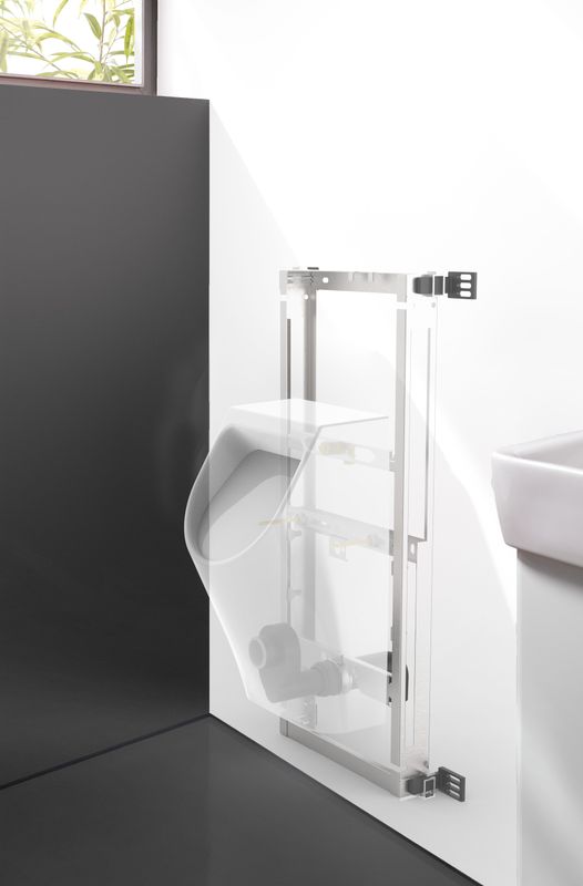 Support frame for urinals
