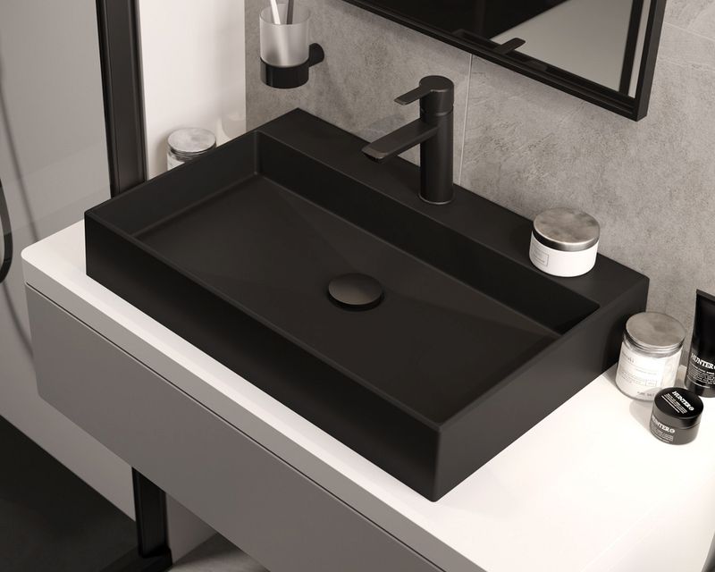 Granite countertop washbasins and sinks