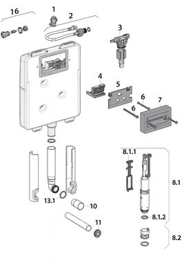 Bâti-support Delta 8 cm - 110.150.00.1