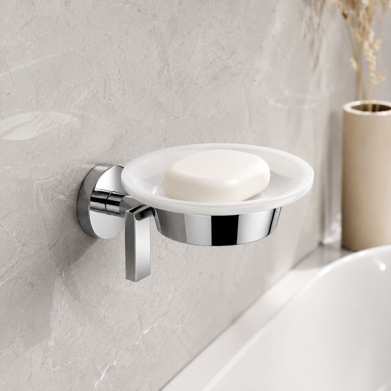 Wall-mounted soap dishes