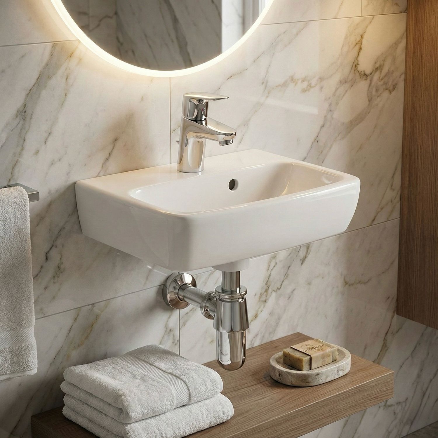 Geberit Selnova Square Hand Wash Basin 36 cm