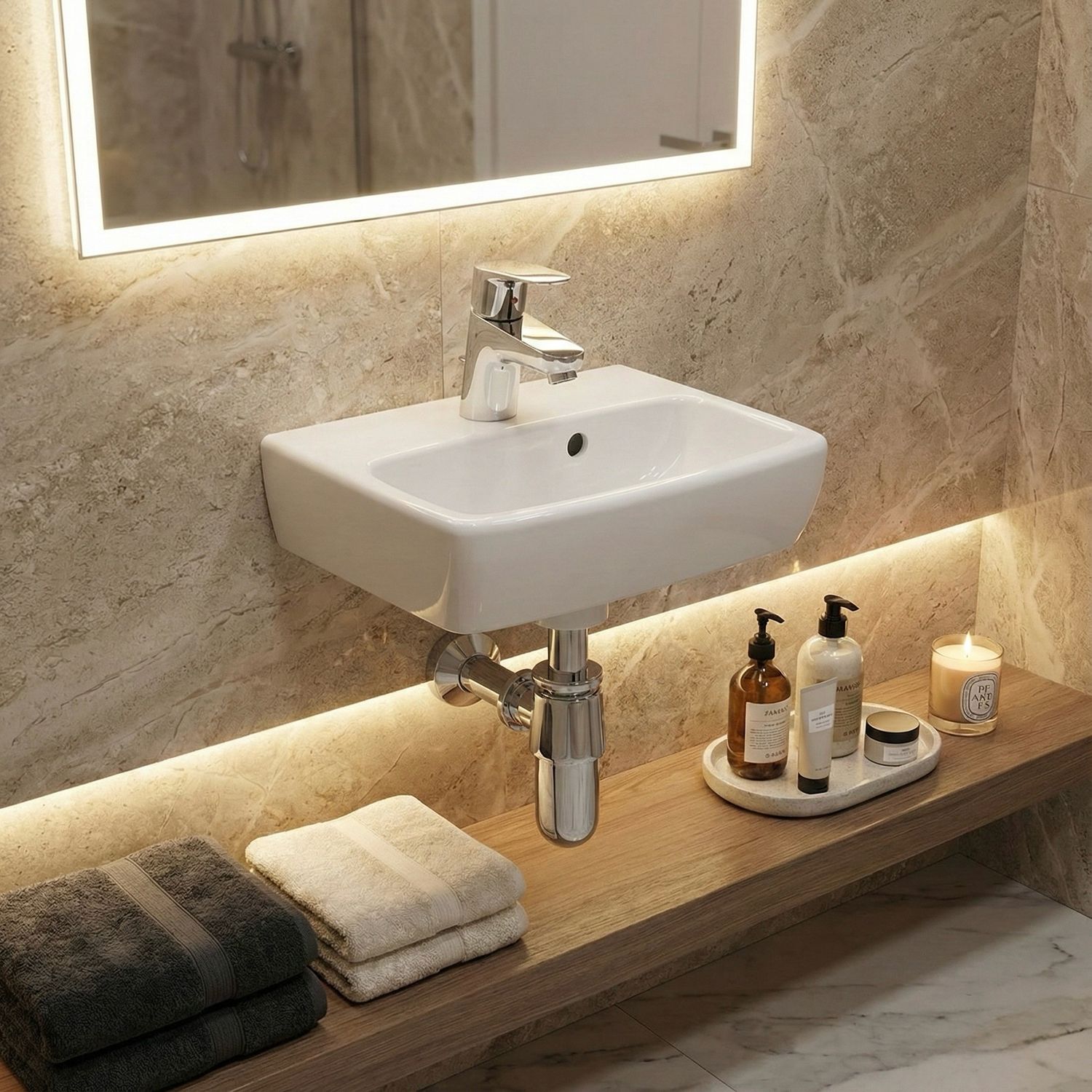 Geberit Selnova Square Hand Wash Basin 36 cm