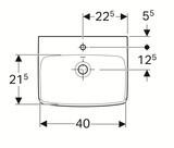 Lave-mains Geberit Selnova Square 45 cm