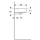 Lave-mains Geberit Selnova Square 45 cm