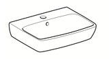 Lave-mains Geberit Selnova Square 45 cm