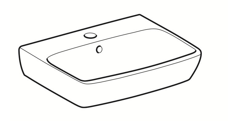 Lave-mains Geberit Selnova Square 45 cm — vue 2