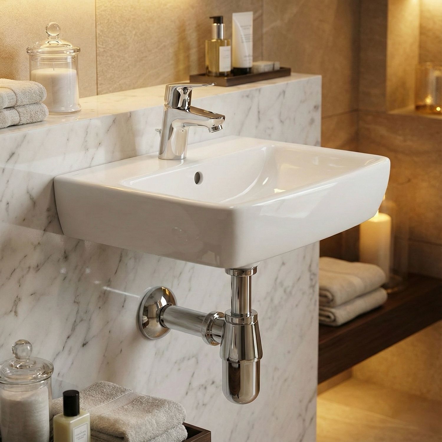 Geberit Selnova Square Hand Wash Basin 45 cm