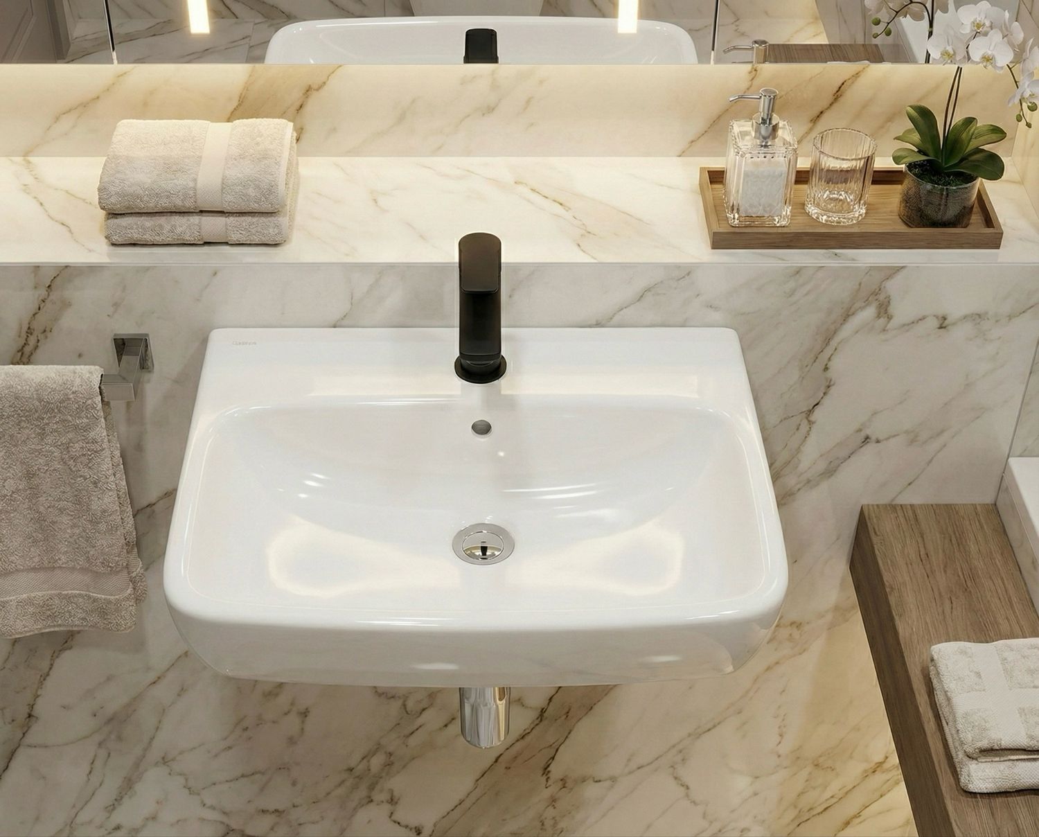 Lavabo Geberit Selnova / Smyle C Square 50 cm — vue 3