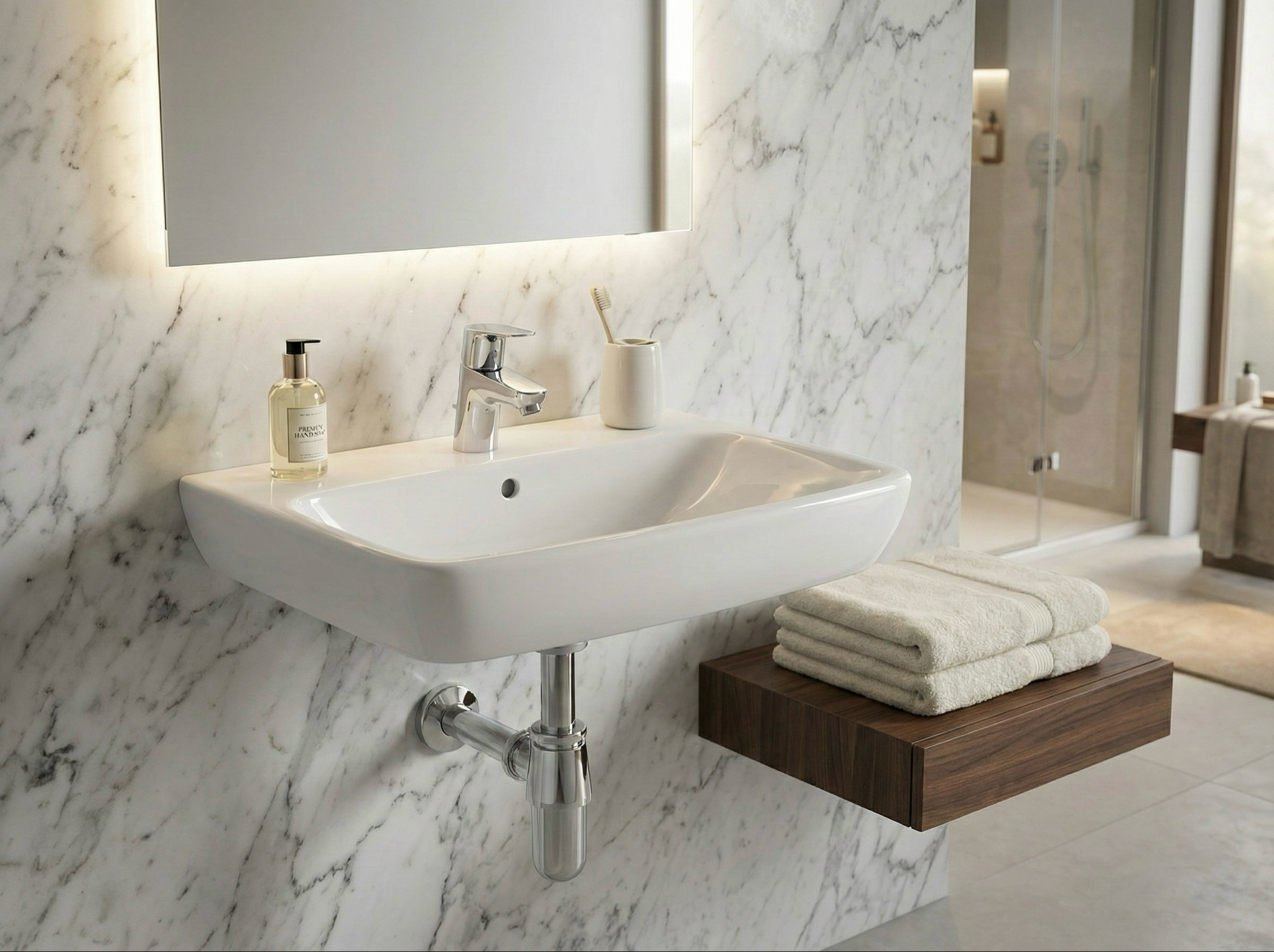 Lavabo Geberit Selnova / Smyle C Square 55 cm - vue 3