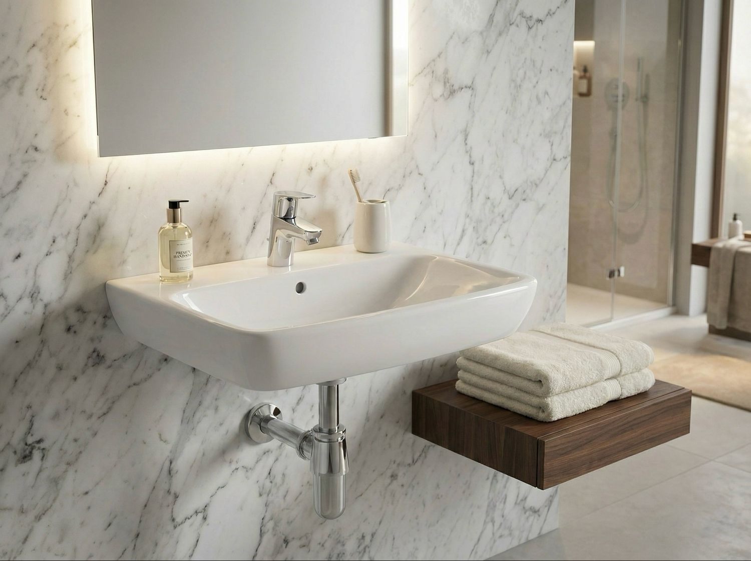Lavabo Geberit Selnova / Smyle C Square 55 cm — vue 3
